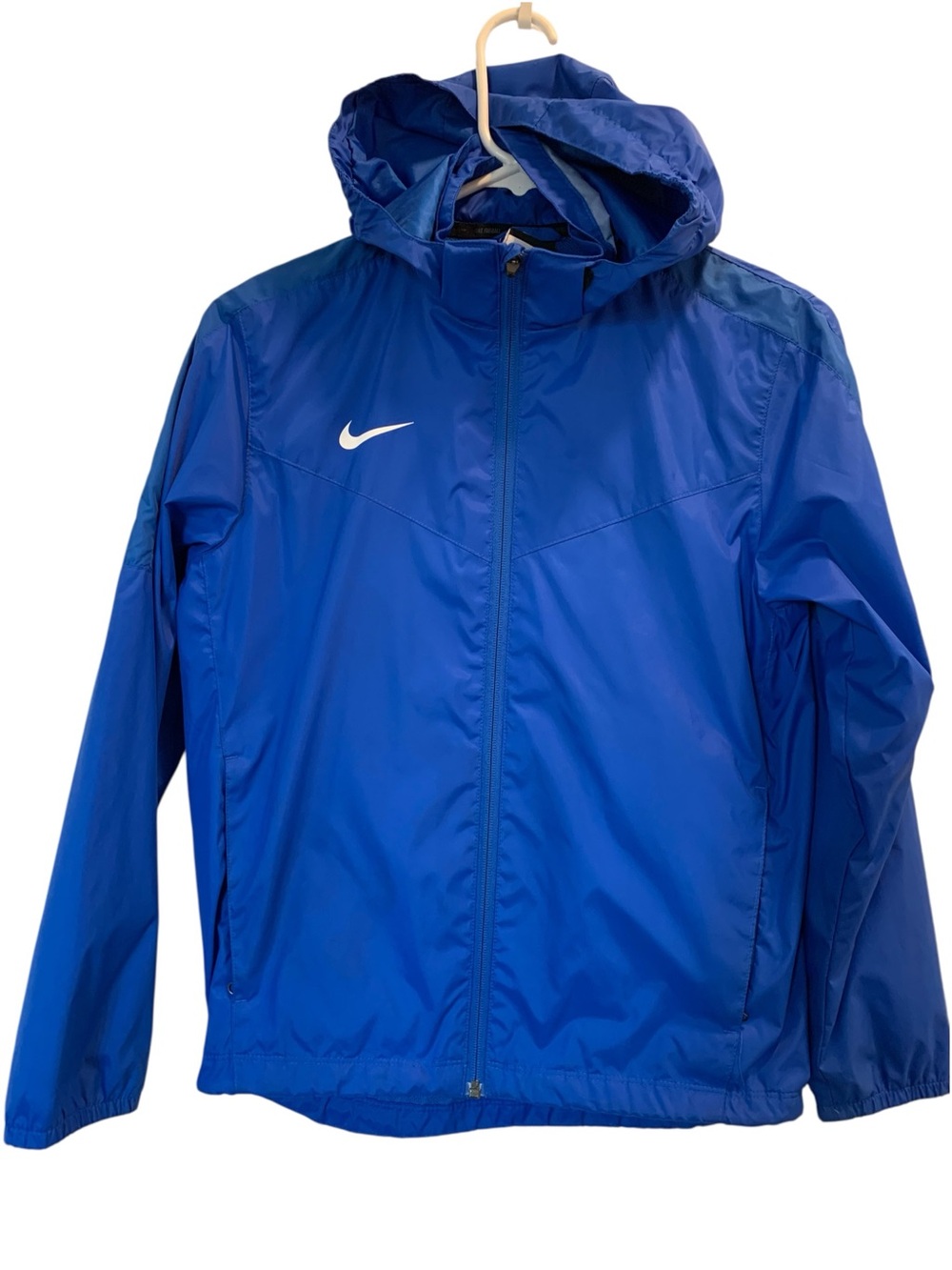 Nike Windbreaker Jacket with Hood Royal Blue Size Medium for Youth / Teen